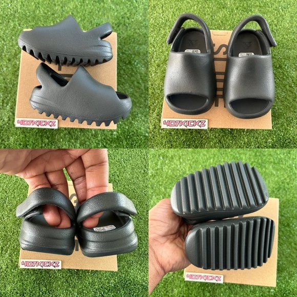 2024 Yeezy Slides 'Dark Onyx' 👟 - Picture 2 of 7